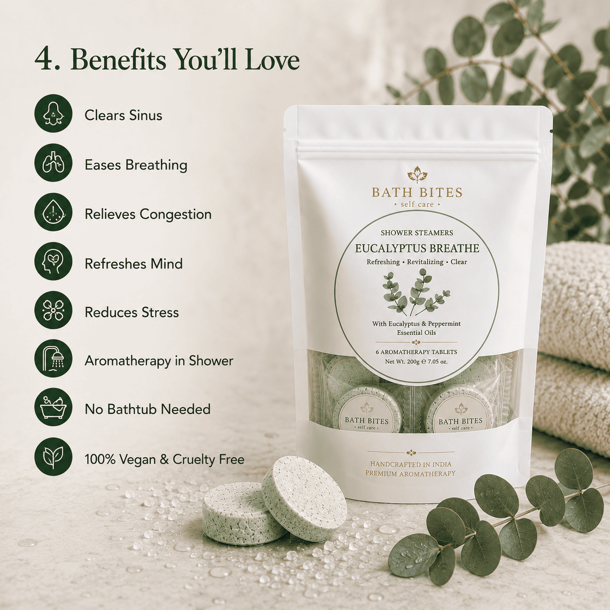 EUCALYPTUS BREATHE SHOWER STEAMER