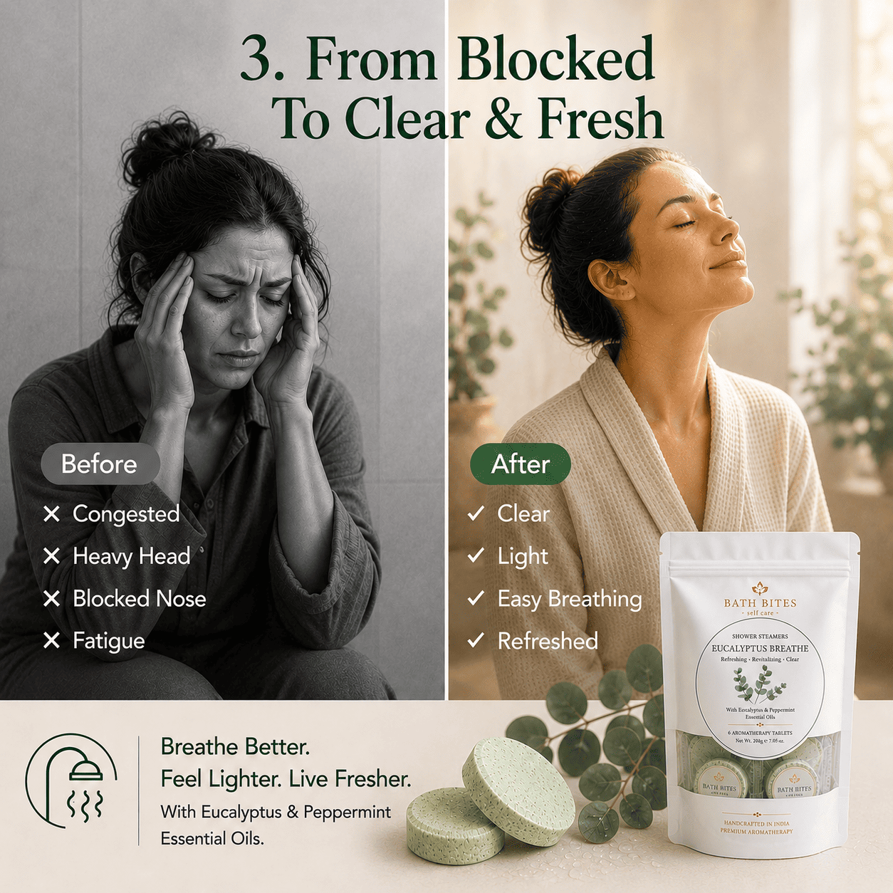 EUCALYPTUS BREATHE SHOWER STEAMER
