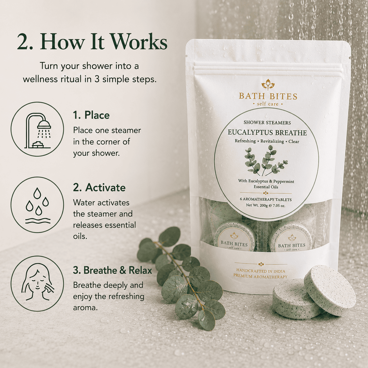 EUCALYPTUS BREATHE SHOWER STEAMER