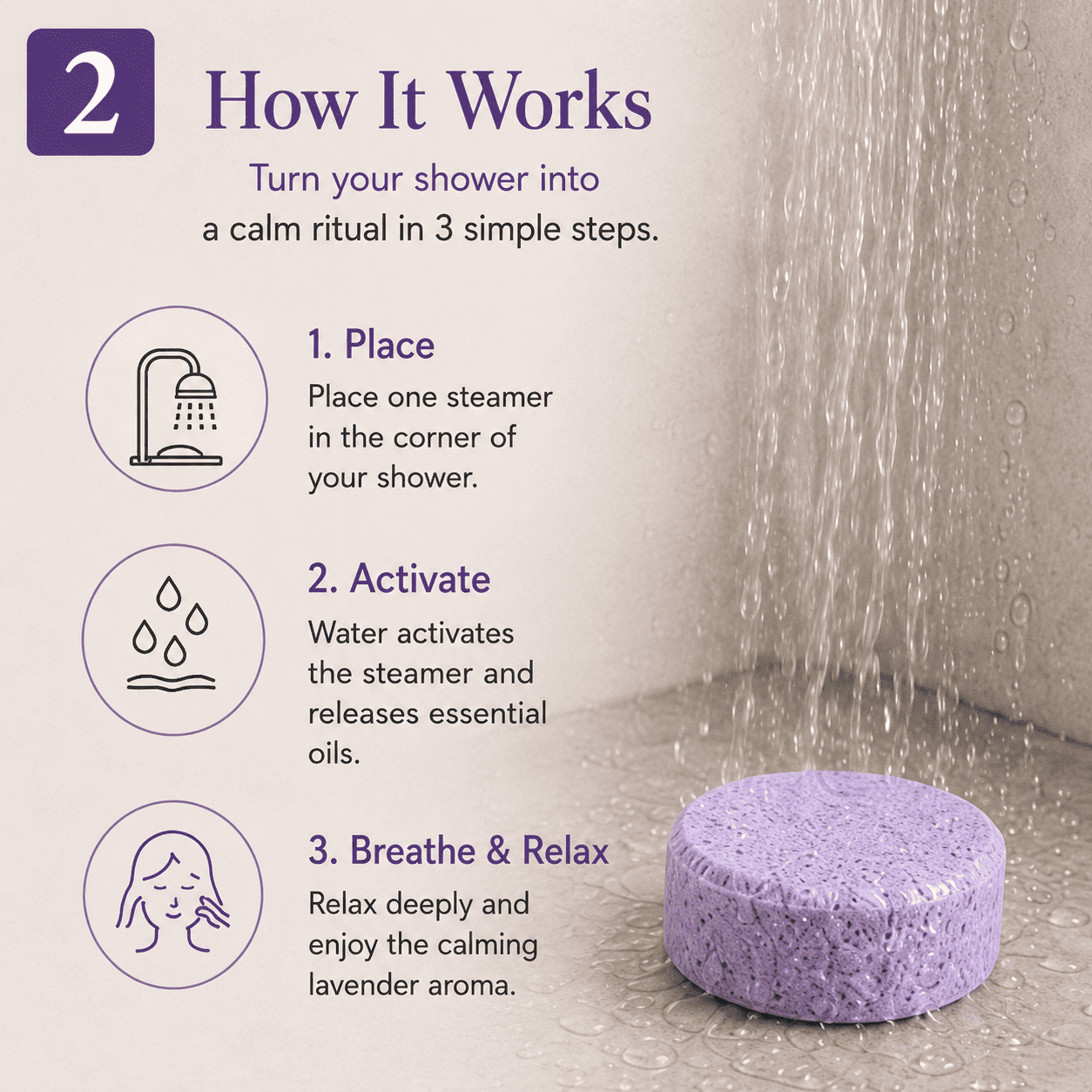 LAVENDER RELAX SHOWER STEAMER