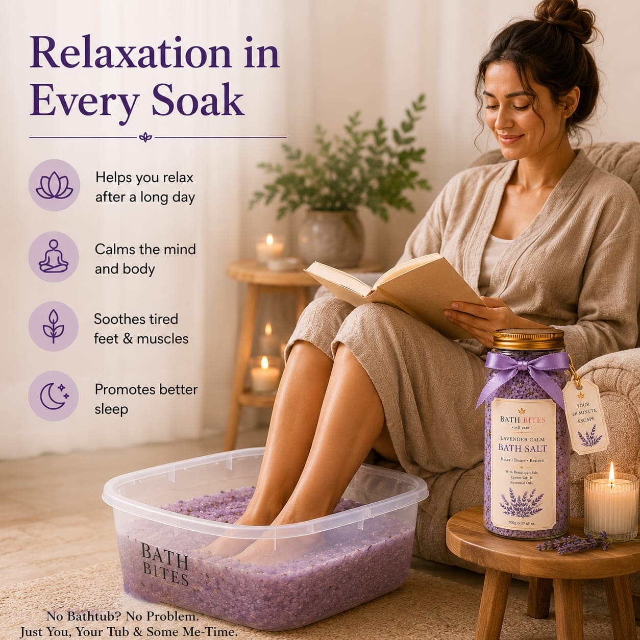 LAVENDER CALM RELAXATION BATH SALT