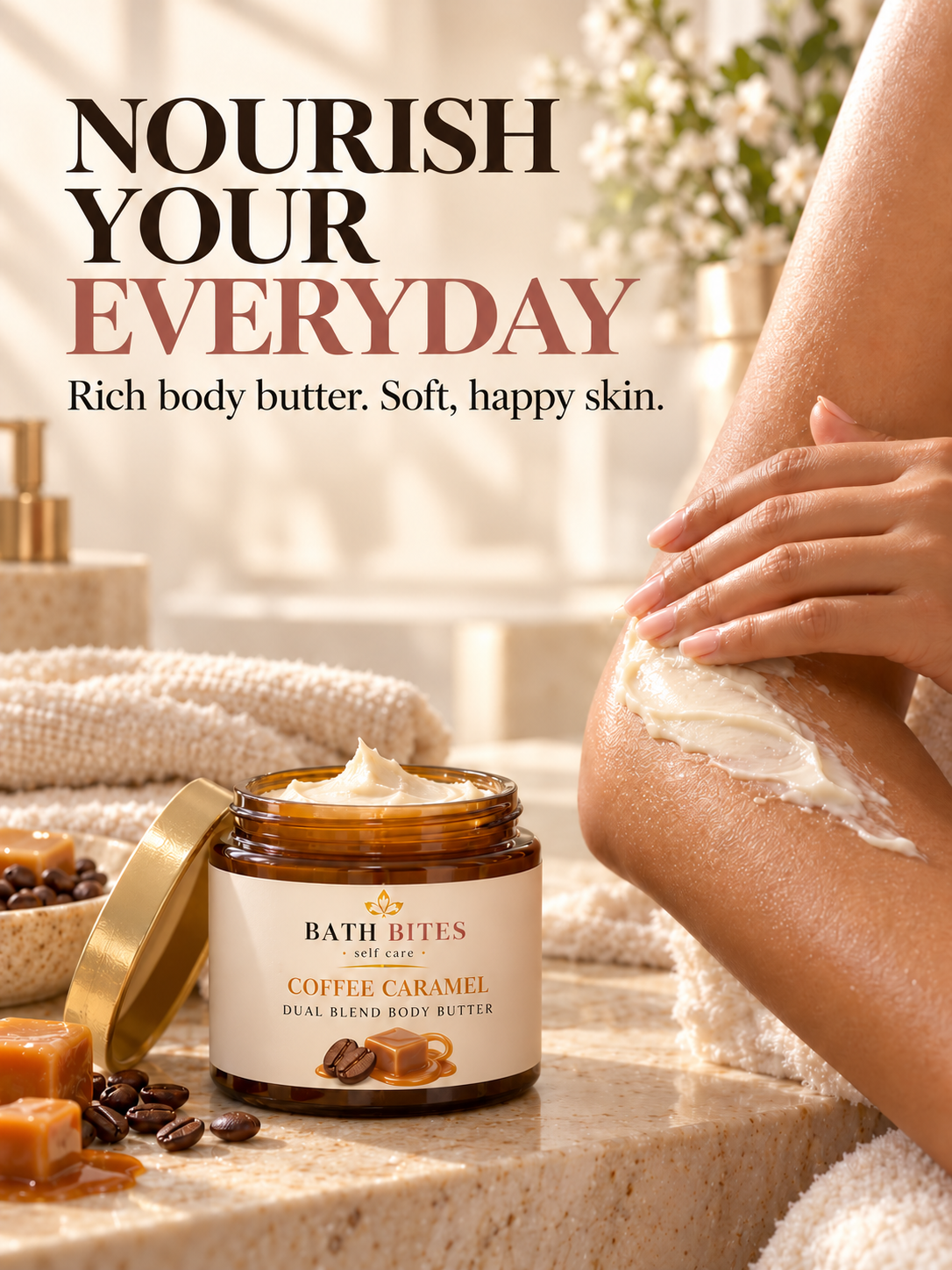 Nourish your everyday. Coffee Caramel body butter