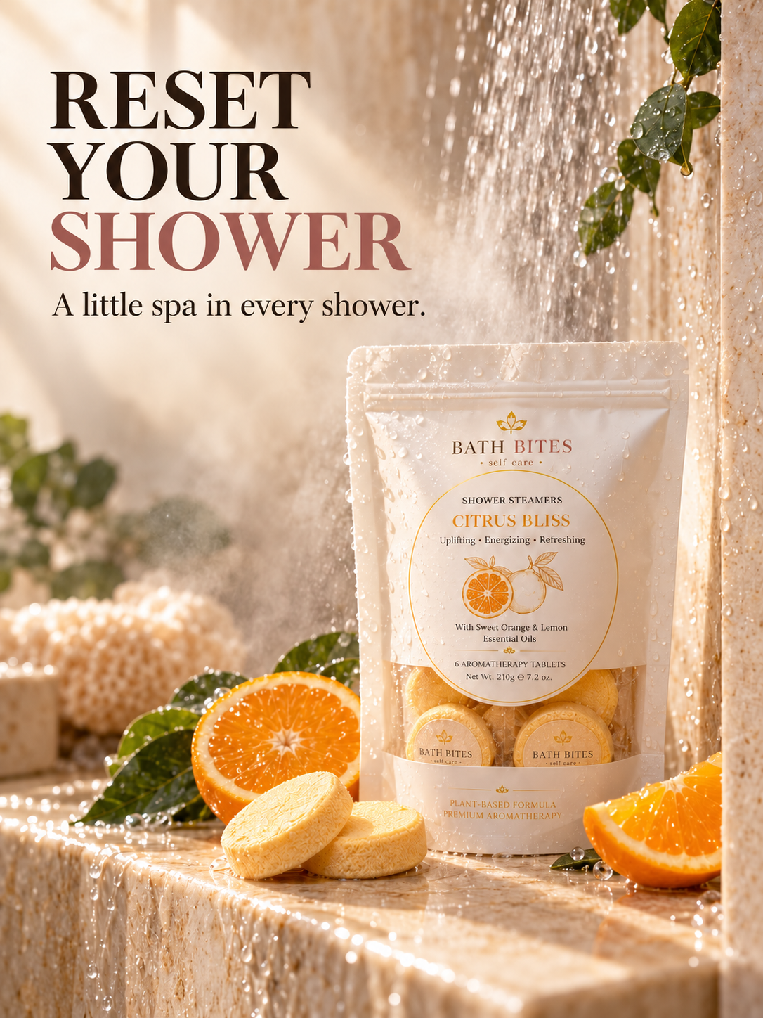 Reset your shower. Citrus Bliss shower steamers
